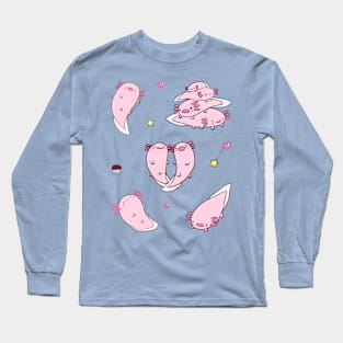 Funny axolotls stickers pack Long Sleeve T-Shirt